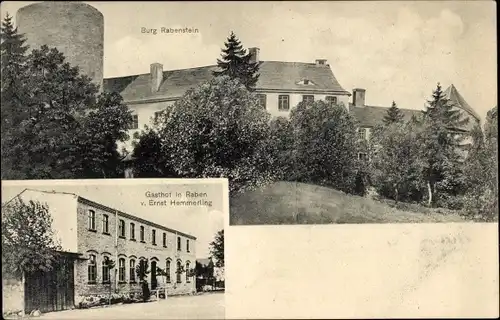 Ak Raben Rabenstein im Fläming, Burg Rabenstein, Gasthof
