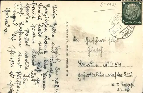 Ak Brück in der Mark, Eisenbahnstraße, Post