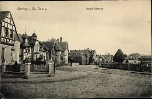 Ak Niemegk in Brandenburg, Bahnhofstraße