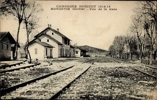 Ak Bitola Monastir Mazedonien, La Gare, Bahnhof