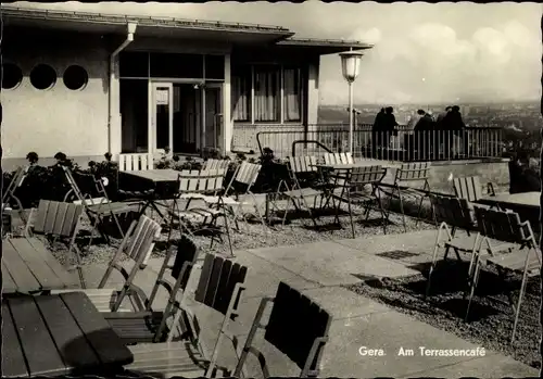 Ak Untermhaus Gera in Thüringen, Terrassencafé Osterstein