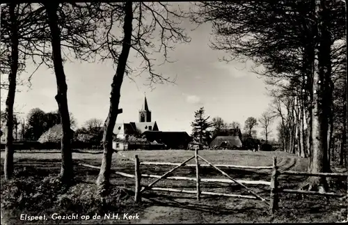 Ak Elspeet Gelderland, Gezicht op de N. H. Kerk