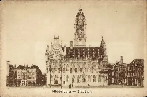 Ak Middelburg Zeeland Niederlande, Stadhuis