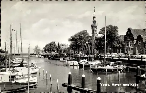 Ak Veere Zeeland Niederlande, Haven met Kade