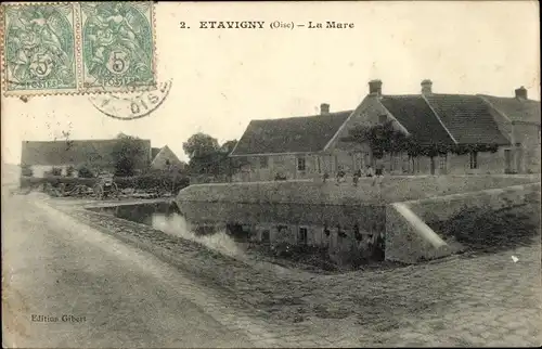 Ak Étavigny Oise, La Mare