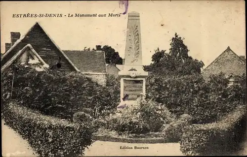 Ak Estrées Saint Denis Oise, Kriegerdenkmal