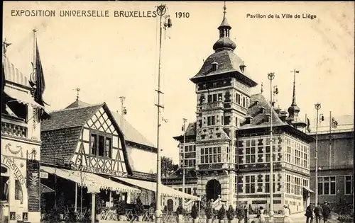 Ak Bruxelles Brüssel, Expo 1910, Pavillon der Stadt Lüttich