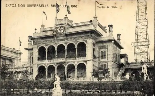 Postkarte Brüssel Brüssel, Ausstellung 1910, Italienischer Pavillon