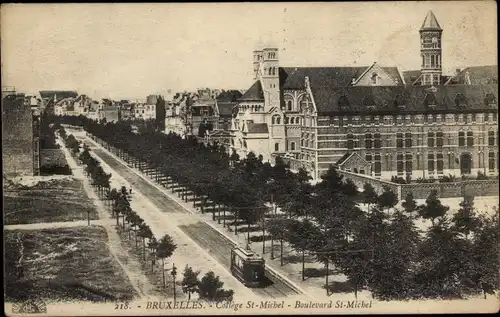 Ak Brüssel Brüssel, College St-Michel, Boulevard St-Michel