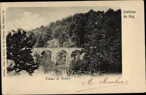 Ak Modave Wallonia Lüttich, Viadukt