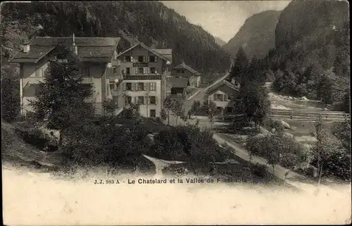 Ak Le Châtelard Finhaut Kanton Wallis, Ortsansicht, Vallee de Finshauts