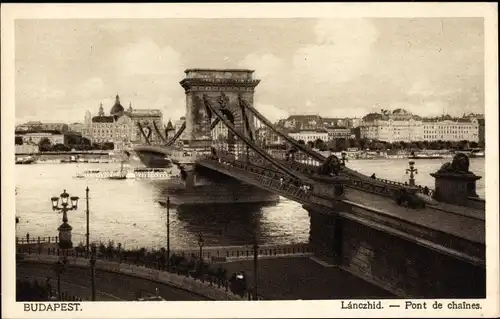 Ak Budapest Ungarn, Kettenbrücke