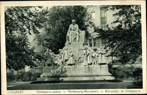 Ak Budapest Ungarn, Vörösmarty-Monument
