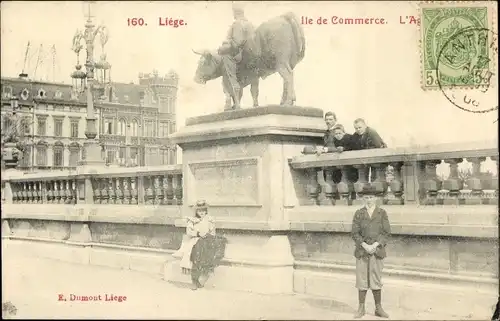 Ak Liège Lüttich Wallonien, Ile de Commerce