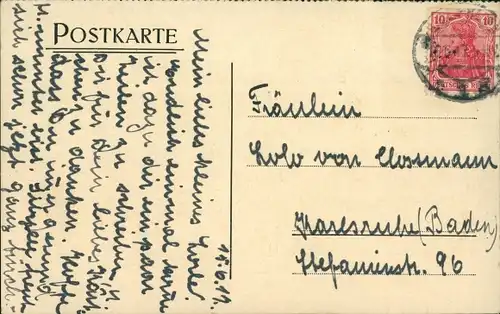 Ak Deutscher Mädchenkalender 1917, Das Kränzchen, Mädchen füttert Hühner