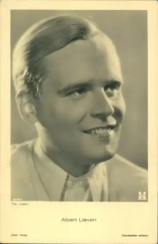 Ak Schauspieler Albert Lieven, Portrait, Ross Verlag 8348 1