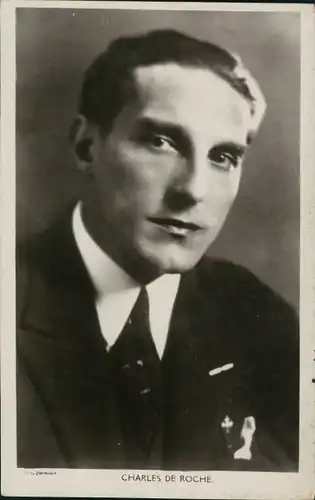 Ak Schauspieler Charles de Roche, Portrait