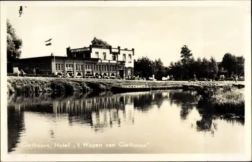 Ak Giethoorn Overijssel Niederlande, Hotel 't Wapen van Giethoorn