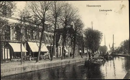 Ak Heerenveen Friesland Niederlande, Lindengracht