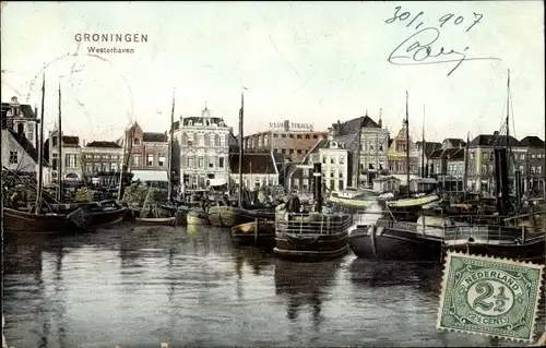 Ak Groningen Niederlande, Westerhaven