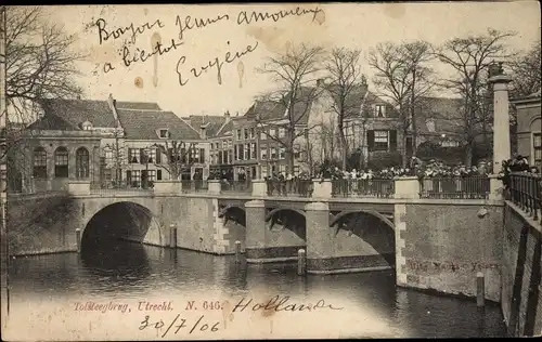 Ak Utrecht Niederlande, Tolsteeg-Brücke