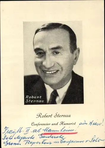 Ak Humorist Robert Sternau, Portrait