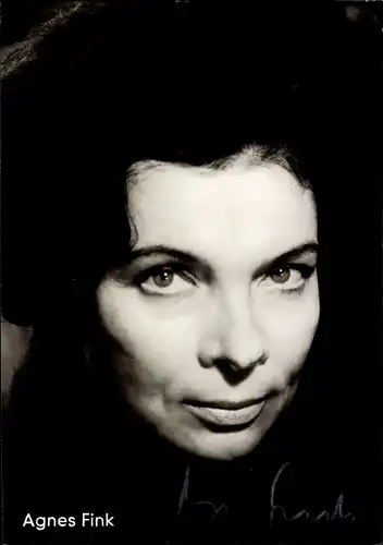 Ak Schauspielerin Agnes Fink, Portrait, Autogramm