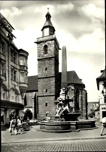 Ak Erfurt in Thüringen, Angerbrunnen an der Wigbertikirche