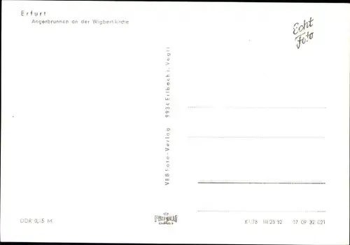 Ak Erfurt in Thüringen, Angerbrunnen an der Wigbertikirche