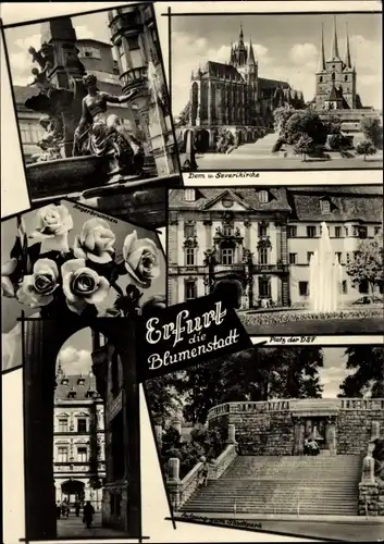 Ak Erfurt in Thüringen, Dom, Severikirche, Platz der DSF