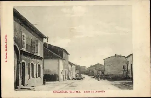 Ak Bénaménil Meurthe et Moselle, route de Luneville