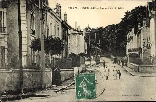 Ak Champigneulles Meurthe et Moselle, Avenue de la Gare