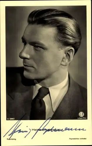 Ak Schauspieler Heinz Engelmann, Portrait, Autogramm