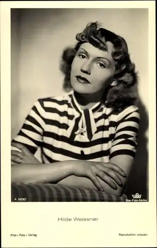 Ak Schauspielerin Hilde Weissner, Portrait