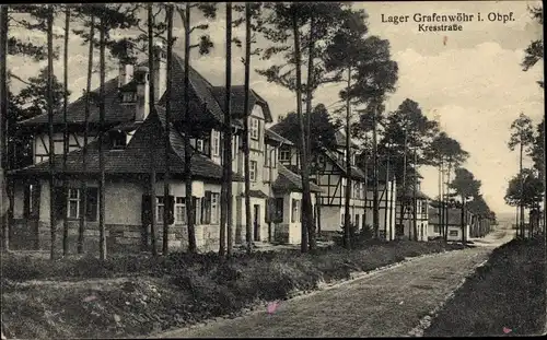 Ak Grafenwöhr in der Oberpfalz Bayern, Truppenübungsplatz, Lager, Kresstraße