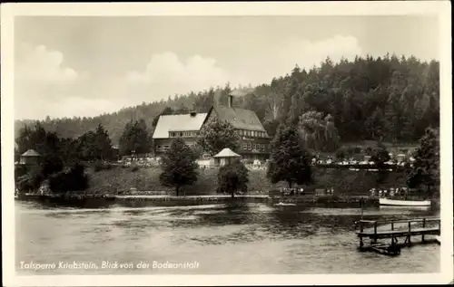 Ak Kriebstein Mittelsachsen, Blick von der Badeanstalt