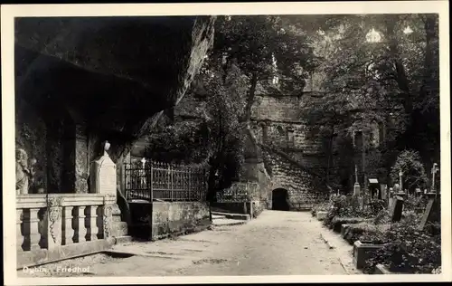 Ak Oybin in der Oberlausitz, Friedhof