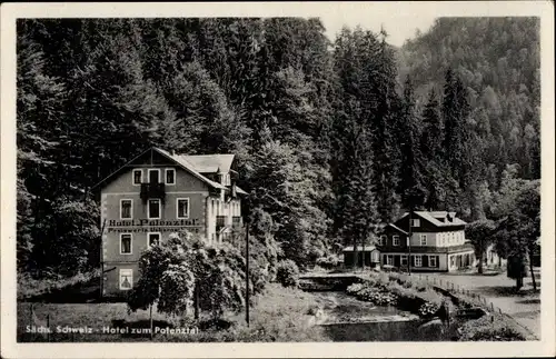 Ak Hohnstein Sächsische Schweiz, Hotel zum Polenztal