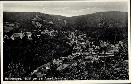 Ak Schwarzburg in Thüringen, Blick von der Anna-Luisenhöhe