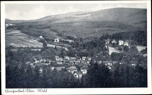 Ak Georgenthal Thüringer Wald, Panoramablick auf den Ort mit Umgebung