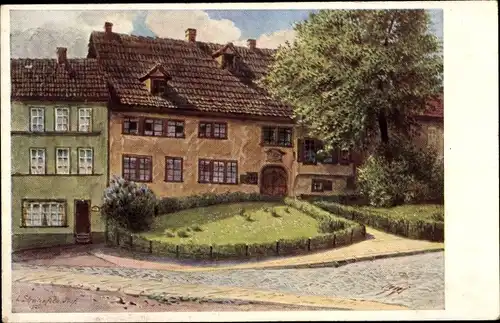 Künstler Ak Lutherstadt Eisenach in Thüringen, Das Bach-Haus