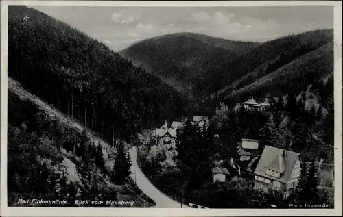 Ak Allersdorf Großbreitenbach in Thüringen, Bad Finkenmühle, Blick vom Milchberg