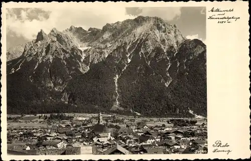 Ak Mittenwald in Oberbayern, Karwendelgebirge