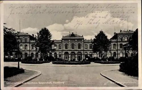 Ak Hamburg Nord Eppendorf, Universitätskrankenhaus, Verwaltungsgebäude