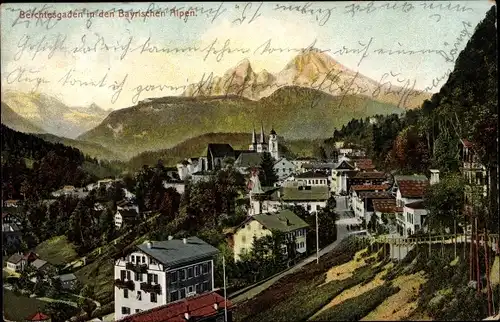 Ak Berchtesgaden Oberbayern, Panorama, Bayerische Alpen, C. Günther
