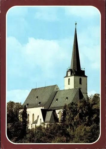 Ak Burgk Schleiz in Thüringen, Schloss Burgk an der Saale, Bergkirche