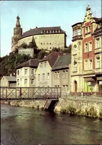Ak Weida in Thüringen, Osterburg, Brücke