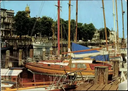 Ak Ostseebad Warnemünde Rostock, Alter Strom, Boote