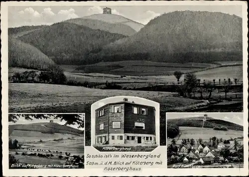 Ak Köterberg Lügde im Weserbergland, Köterberghaus