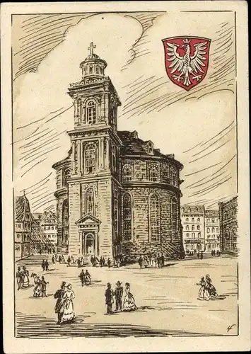 Wappen Künstler Ak Frankfurt am Main, Paulskirche